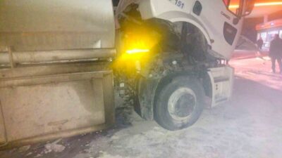 Adıyaman’ın Gölbaşı ilçesinde, yakıt dolu bir tankerden yükselen dumanlar korku