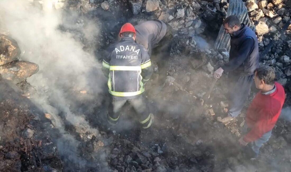 Aladağ ilçesinde meydana gelen yangında, evi küle dönen 85 yaşındaki
