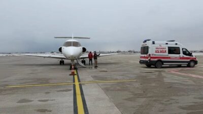 Van’da tedavi gören yeni doğmuş bir bebek, uçak ambulansıyla Konya’daki
