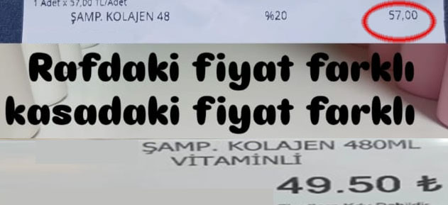 Yerköy’de bir vatandaşın yaşadığı fiyat farkı mağduriyeti, marketlerdeki etiket ve