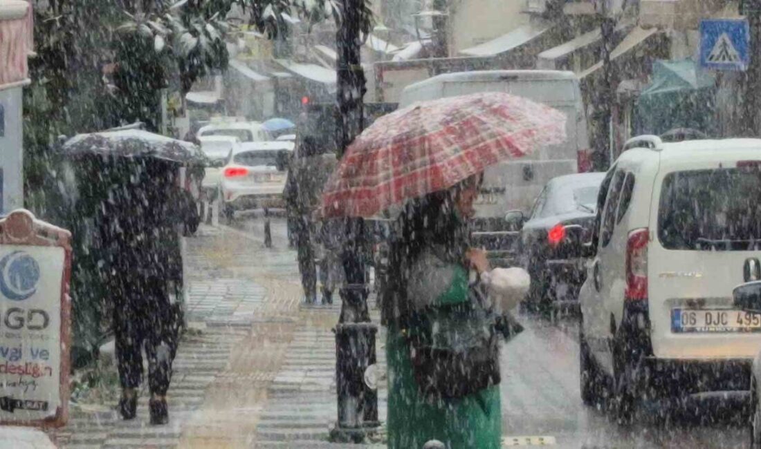 Bartın’da yılın son günü öğle saatlerinde başlayan kar yağışı sadece