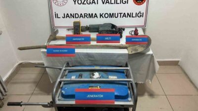 Yozgat’ta, Kaçak Kazı Yapan Bir Kişi Suçüstü Yakalandı Yozgat’ta, merkeze