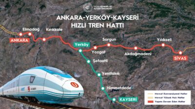 Kayseri–Yerköy hattında yapımı süren Yüksek Hızlı Tren (YHT) çalışmalarında önemli