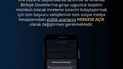 ABD’nin Ankara Büyükelçiliği, vize başvurusunda bulunacak bireylerin sosyal medya profillerini