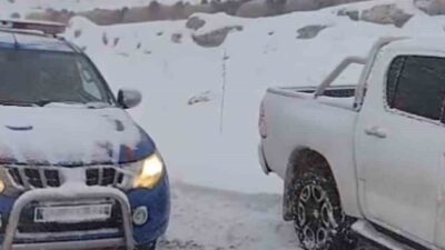 Adıyaman ilinde dağda mahsur kalan 2 çoban ile 800 adet