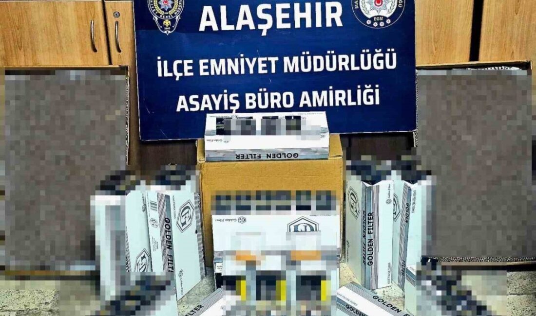 Manisa’nın Alaşehir ilçesinde polis tarafından gerçekleştirilen operasyonda bir iş yerinde