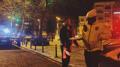 Tekirdağ’ın Çorlu ilçesinde trafik polisinin alkollü sürücülere yönelik gerçekleştirdiği denetimde