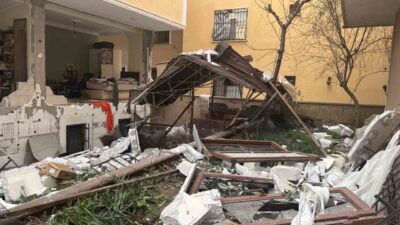 Ataşehir ilçesindeki bir binanın giriş katında meydana gelen doğal gaz