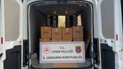 Aydın’ın Efeler ilçesinde, otoyol gişelerinde durdurulan bir araçta yaklaşık 1