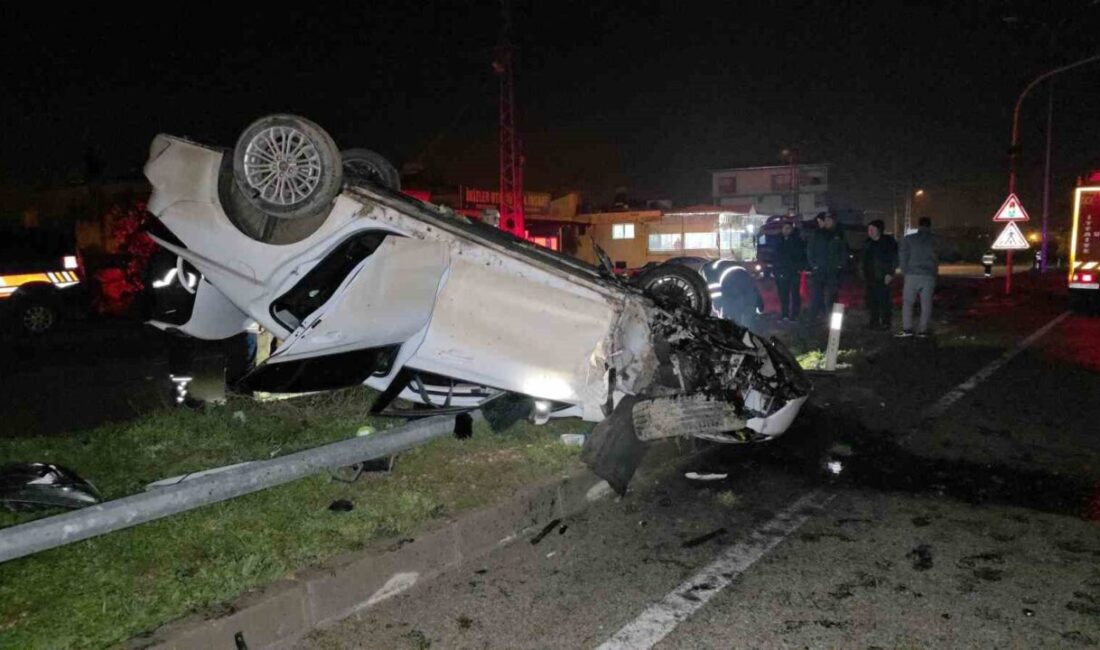 Hatay’da bir otomobil, Gaziantep – Hatay yolunda Hassa ilçesi Aktepe