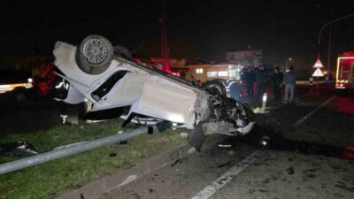 Hatay’da bir otomobil, Gaziantep – Hatay yolunda Hassa ilçesi Aktepe