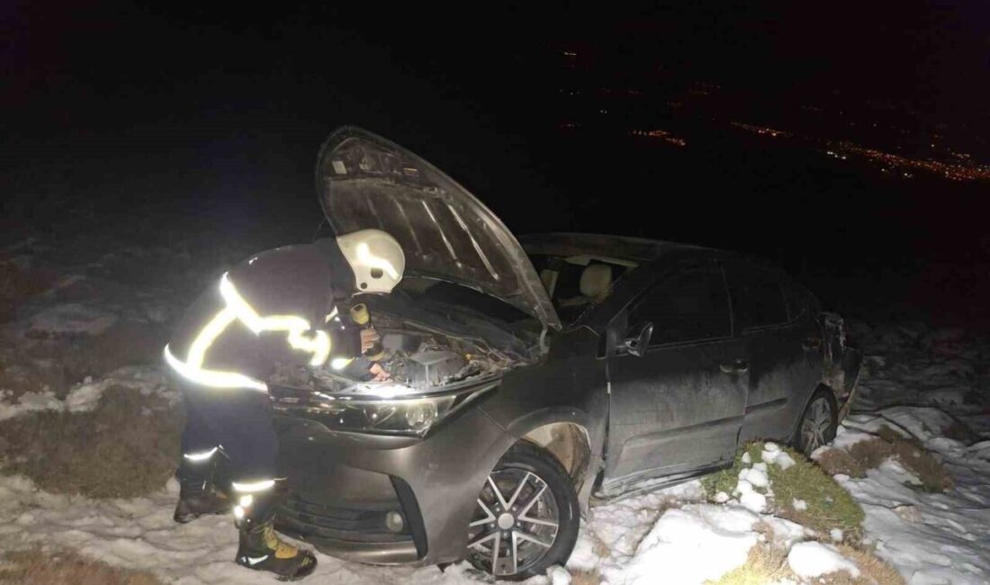 Hatay’ın Belen ilçesinde, sürücü kontrolünü yitirerek araziye uçan bir araçta