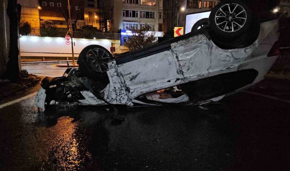 Beşiktaş’ta meydana gelen trafik kazasında alkollü bir sürücü, direksiyon kontrolünü