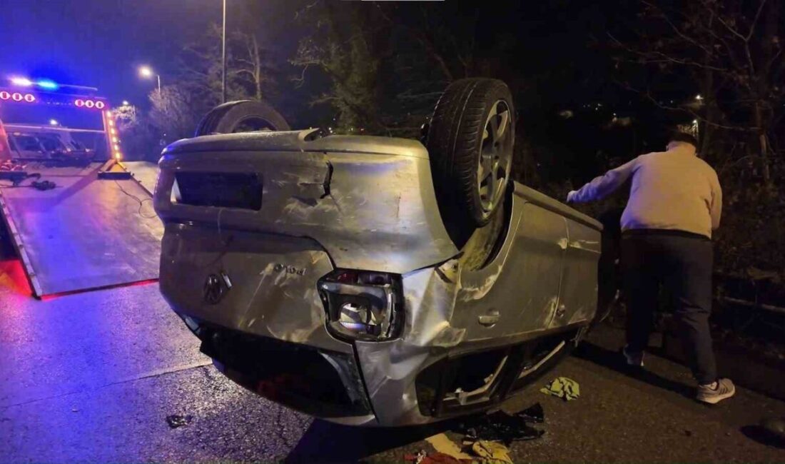 İstanbul’un Beykoz ilçesinde meydana gelen trafik kazasında otomobilin kontrolden çıkması