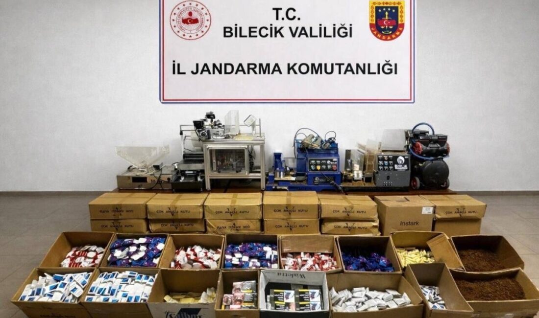 Bilecik ilinde jandarma tarafından yapılan bir operasyonda 126 bin 840