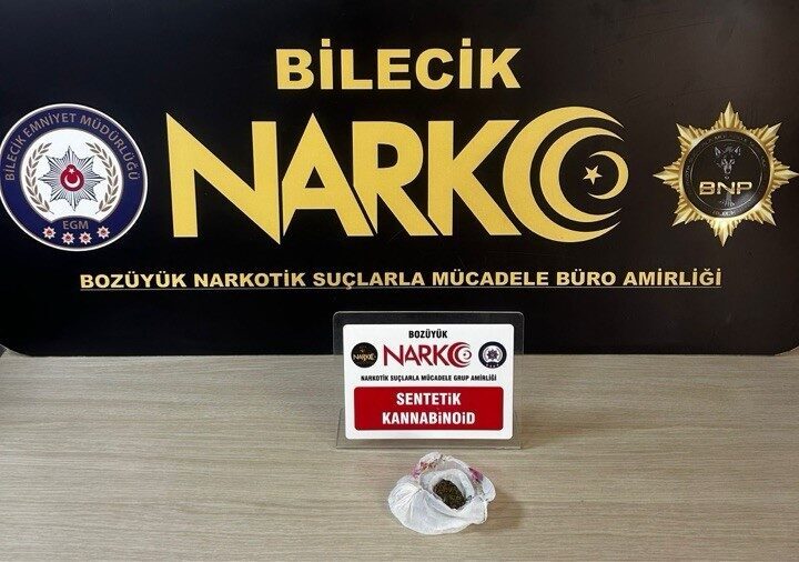Bilecik’te gerçekleştirilen bir uyuşturucu operasyonunda bir kişi gözaltına alındı. Bilecik