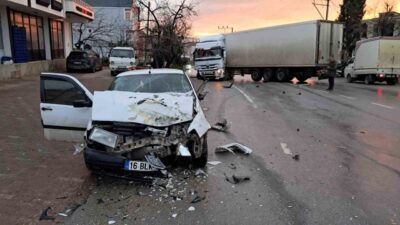 Bursa’nın İznik ilçesine bağlı Boyalıca Mahallesi’nde bugün meydana gelen trafik