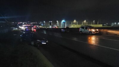 Çerkezköy ilçesinde meydana gelen trafik kazasında iki aracın çarpışması sonucunda