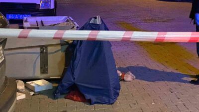 Uşak ilinde, Cumhuriyet Mahallesi’nde çöp konteynerinde poşet içinde terk edilmiş