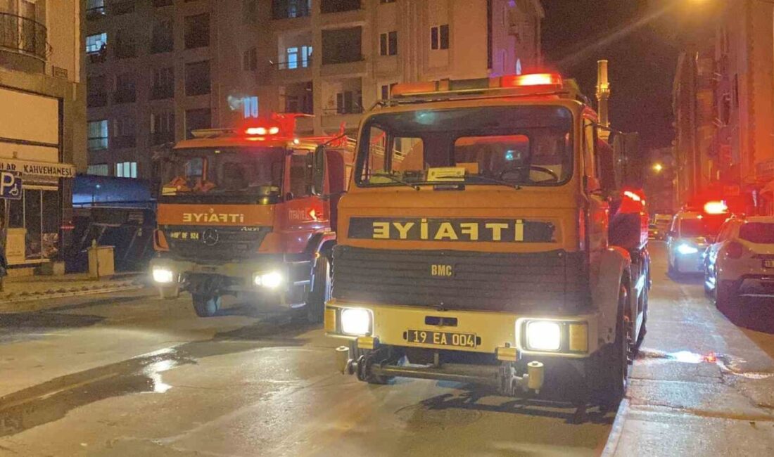 Çorum’da bir halı yıkama merkezinde çıkan yangın, çevrede korku dolu