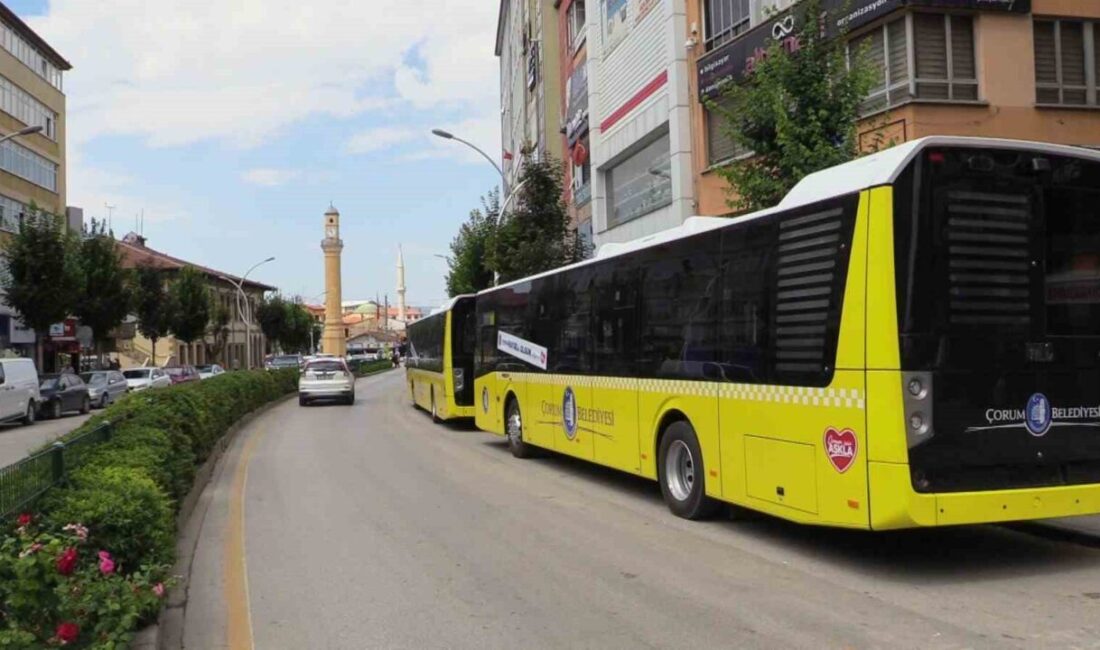 Çorum Belediyesi’ne ait halk otobüsleri, 2025 yılında toplamda 4 milyon