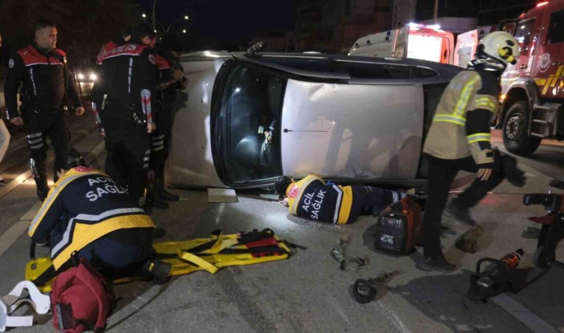 Karaman’da meydana gelen bir trafik kazasında, park halindeki araca çarparak