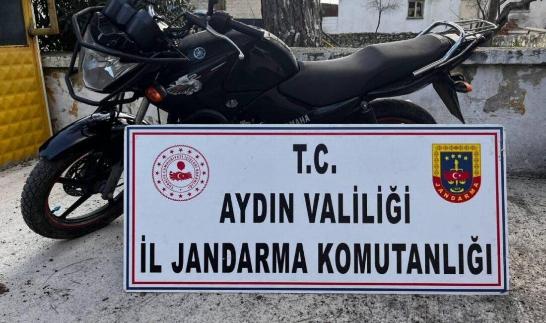 Didim ilçesinde, 2019 yılında çalınan bir motosiklet, jandarma tarafından yürütülen