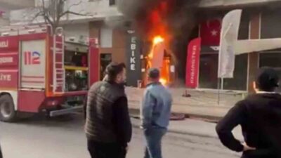 Kocaeli’nin Çayırova ilçesinde bulunan bir bisiklet tamir atölyesinde çıkan yangın,