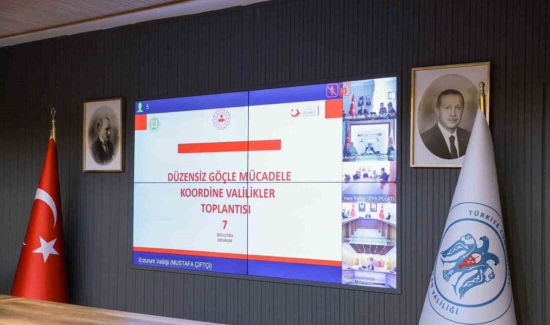 Erzincan Valisi Hamza Aydoğdu, düzenlenen Düzensiz Göçle Mücadele Koordinasyon Toplantısı’na