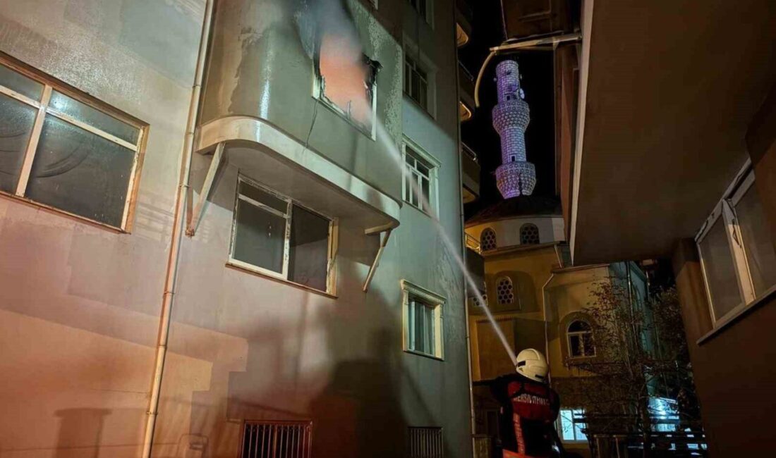 Mersin’in Bozyazı ilçesinde bir apartman dairesinde meydana gelen elektrikli soba