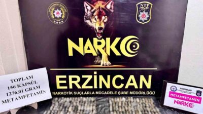 Erzincan’da uyuşturucu ticareti ve kullanımıyla ilgili operasyon kapsamında bir otobüste