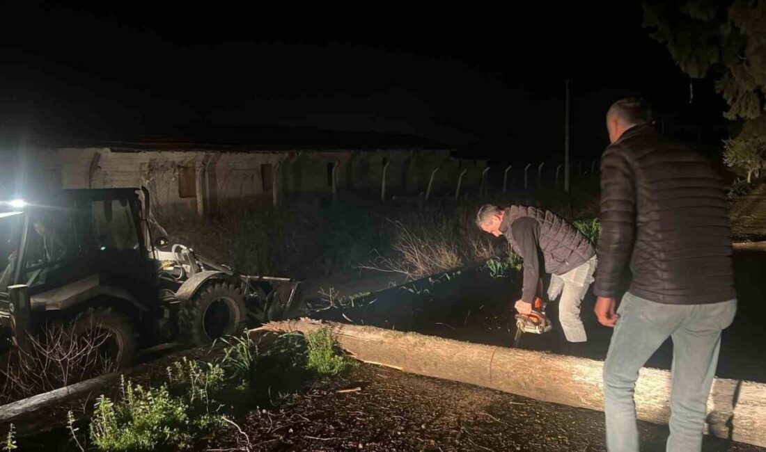 Germencik ilçesinde meydana gelen şiddetli yağış ve fırtına sonucunda Mursallı