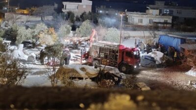 Gaziantep’in Yavuzeli ilçesinde bir besici, dengesini kaybederek yem karma makinesine