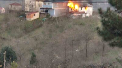 Bulancak ilçesinde yer alan bir müstakil evde henüz belirlenemeyen bir