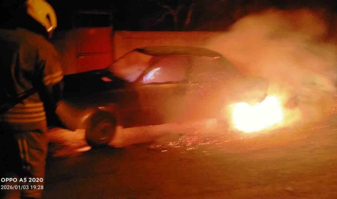 Keçeler Mahallesi’nde, Balıkesir’in Gönen ilçesine ait bir araçta meydana gelen