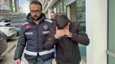 Samsun’da bir gümüşçü dükkanında gerçekleşen olayda, vitrin camını kırarak içerideki