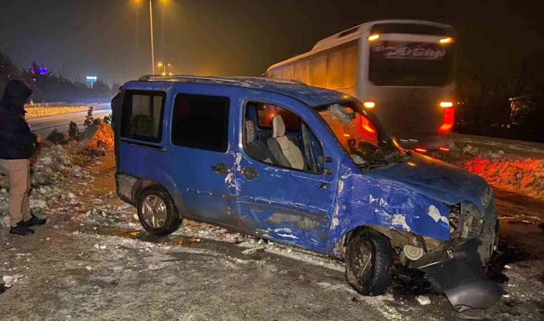 Elazığ’da meydana gelen trafik kazasında, kontrolden çıkan bir hafif ticari