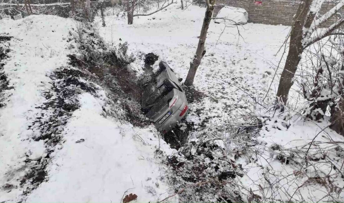 Beykoz’da, şiddetli kar yağışının neden olduğu kaza, Çavuşbaşı Mahallesi’nde yaşandı.