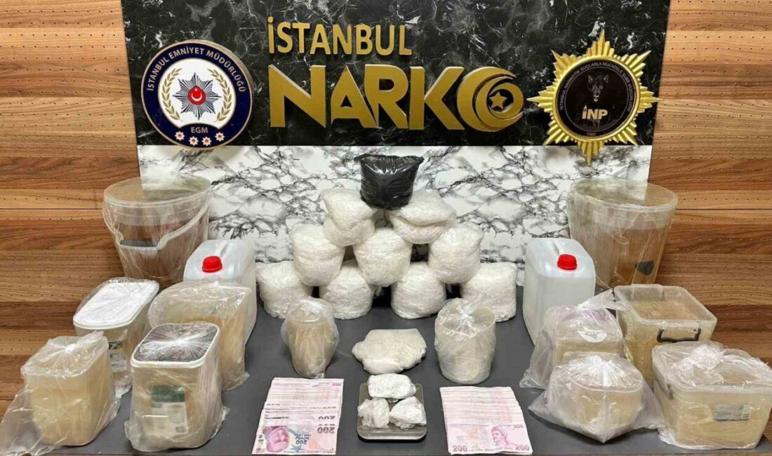 İstanbul’un Beylikdüzü ilçesinde gerçekleştirilen operasyonda, 41 kilo uyuşturucu madde ele