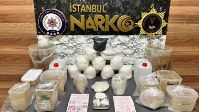 İstanbul’un Beylikdüzü ilçesinde gerçekleştirilen operasyonda, 41 kilo uyuşturucu madde ele
