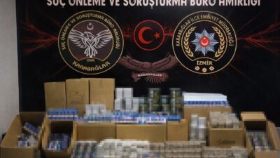 İzmir’in Karabağlar ilçesinde polis ekipleri tarafından gerçekleştirilen operasyonda, bir depoda