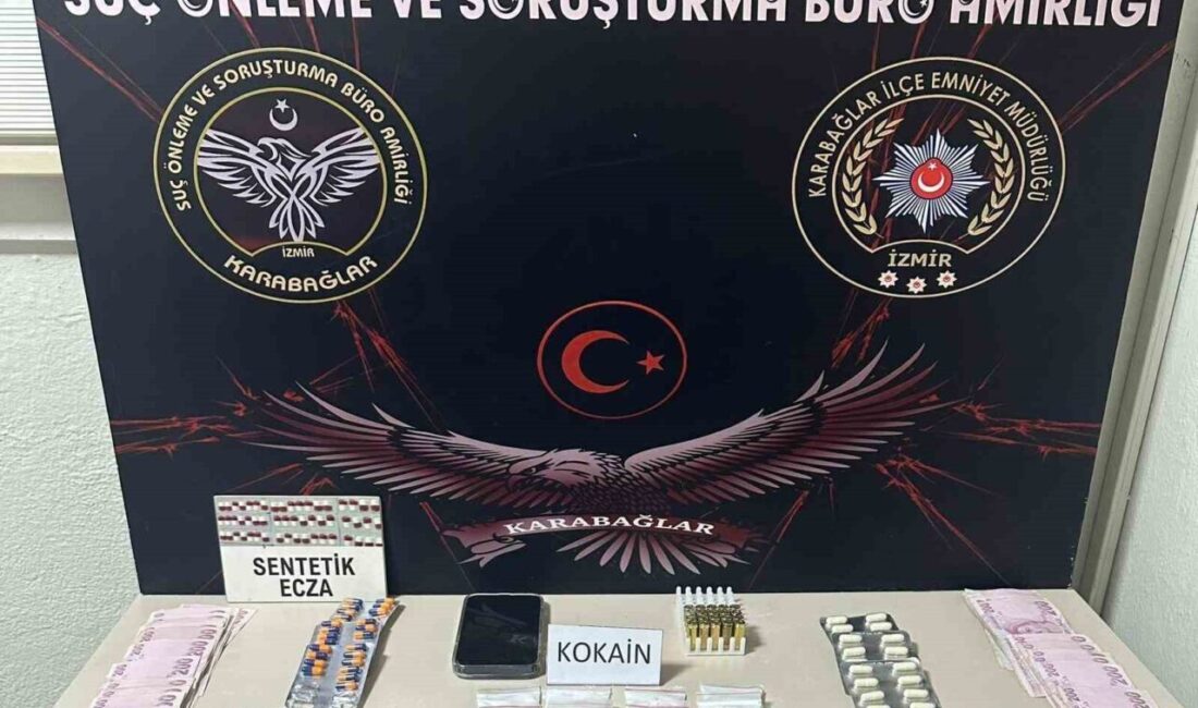 İzmir’in Karabağlar ilçesinde, uyuşturucu madde ticareti suçundan şüphelenilen bir çift,
