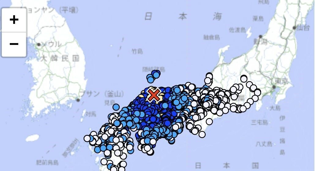 Japonya’nın Shimane eyaletinde 6.2 büyüklüğünde bir deprem meydana geldi ve