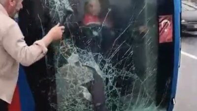 Kağıthane ilçesindeki bir cezaevi nakil aracının kontrolden çıkarak devrildiği kaza
