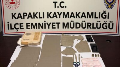 Kapaklı ilçesinde gerçekleştirilen uyuşturucu operasyonunda polis ekipleri tarafından yakalanan 2