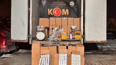 Kayseri’de polis ekipleri tarafından gerçekleştirilen operasyon sonucunda, piyasaya kaçak sigara