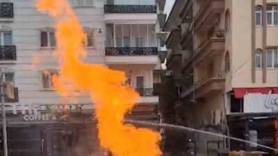 Kırıkkale’deki bir olayda, Atatürk Bulvarı üzerinde gerçekleştirilen kazı çalışması sırasında