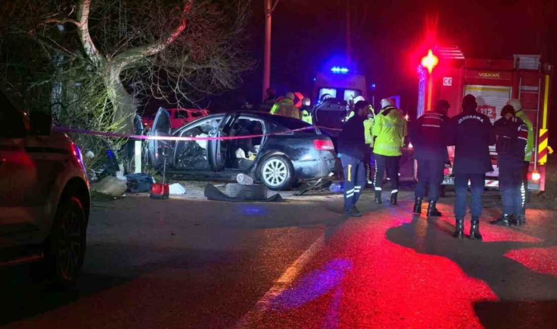 Bursa’nın İnegöl ilçesinde meydana gelen bir trafik kazasında, otomobilin kontrolden