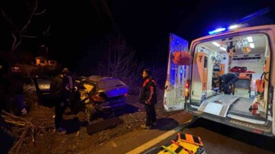 Lüleburgaz ilçesine bağlı Ceylanköy köyü girişinde meydana gelen trafik kazasında