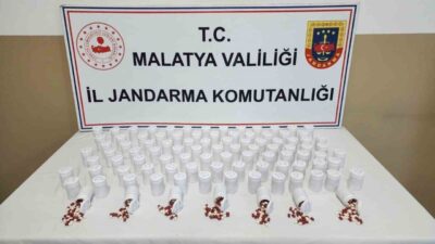 Malatya’da yapılan operasyonda 5 bin 561 adet sentetik ecza hap